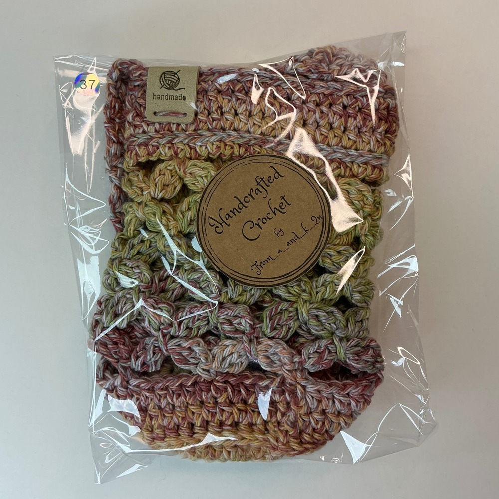 Handmade Multi Crochet Water Bottle Holder Unisex OS Crossbody Boho Sling - Picture 17 of 17